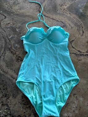Victoria's Secret Turquoise Ruffle-Trim One-Piece Swimsuit - Kids